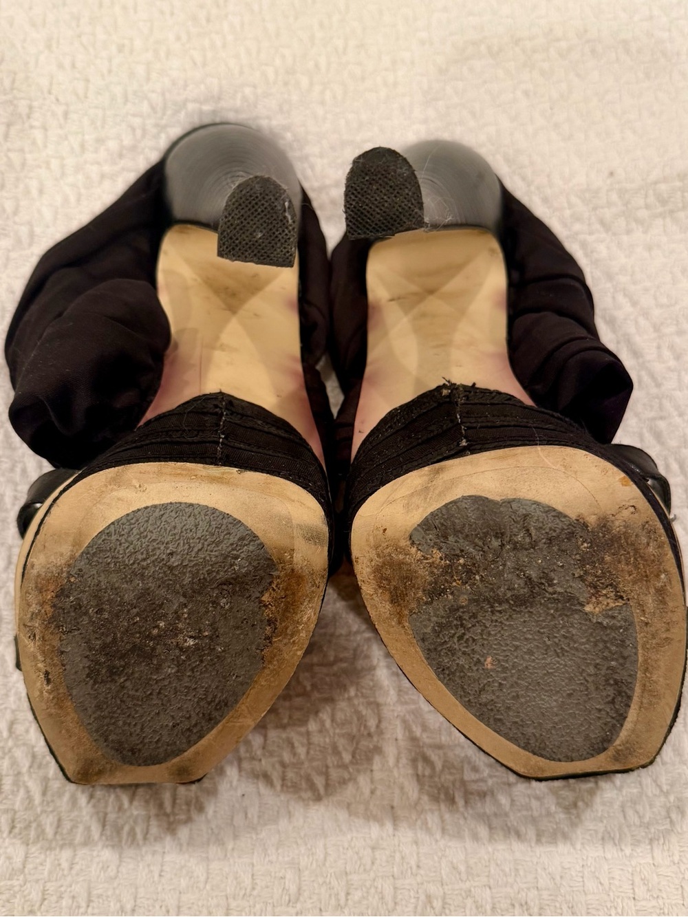 bebe Black Wrapped High Heel Slide sandals - Picture 5 of 6